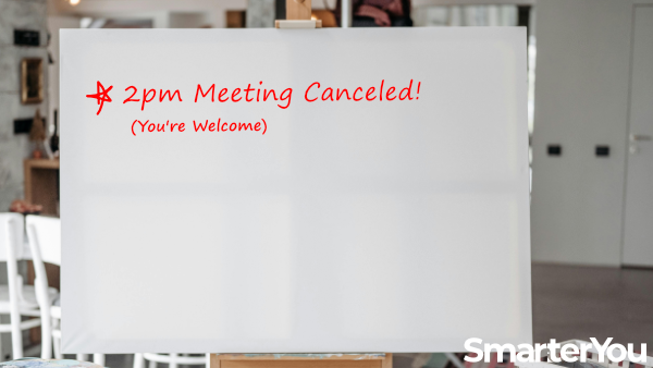Cancel a weekly meeting - Smarter You Meeting Cost Calculator